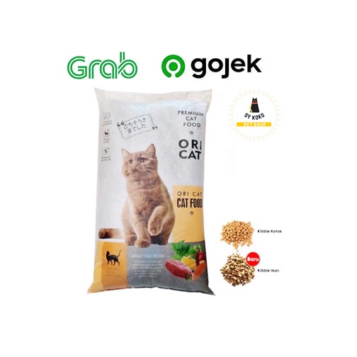 new pack Ori Cat 20 kg Adult Kiblle ikan dan Bulat fresh pack