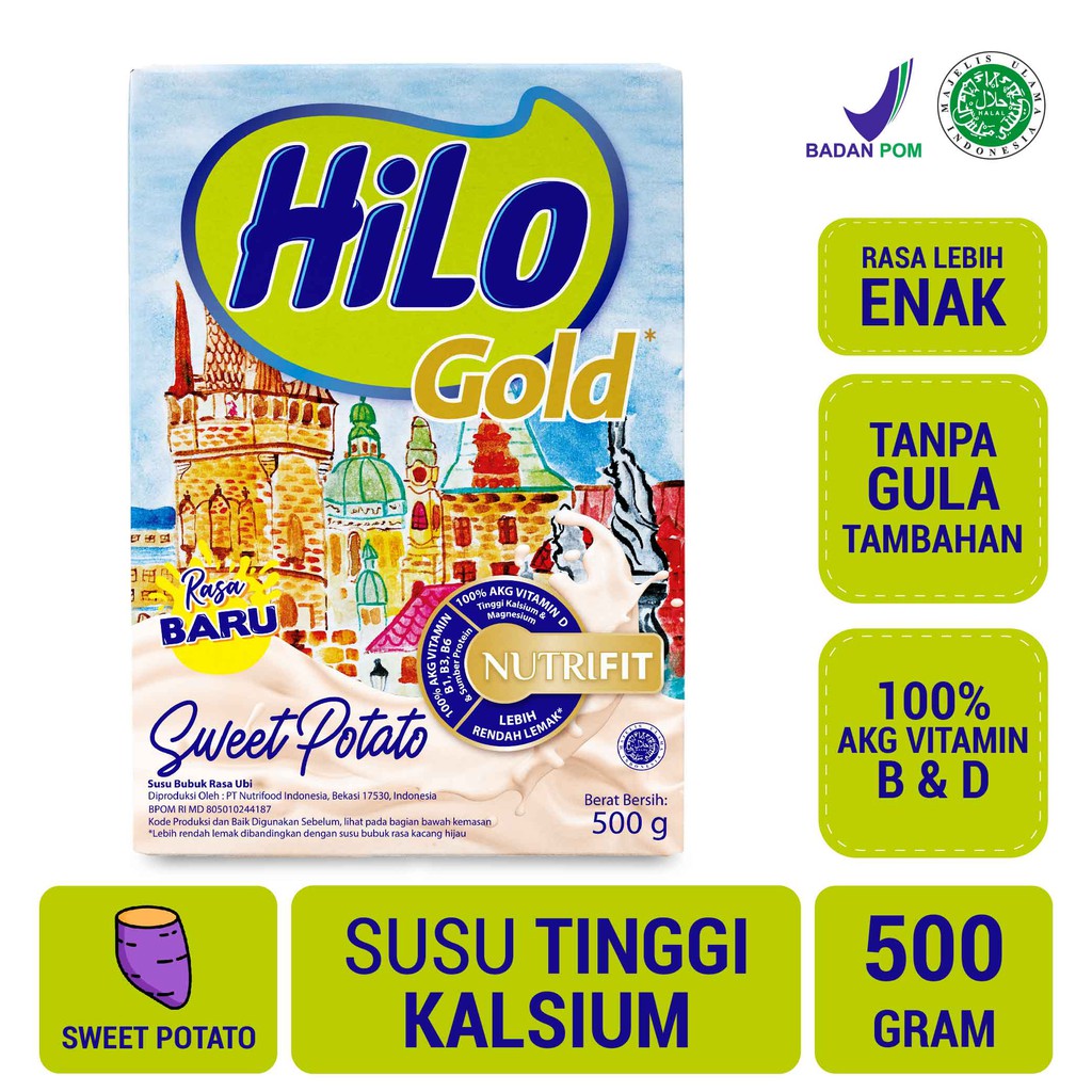 

HiLo Gold Sweet Potato 500 gram - Susu Tinggi Kalsium Rendah Lemak
