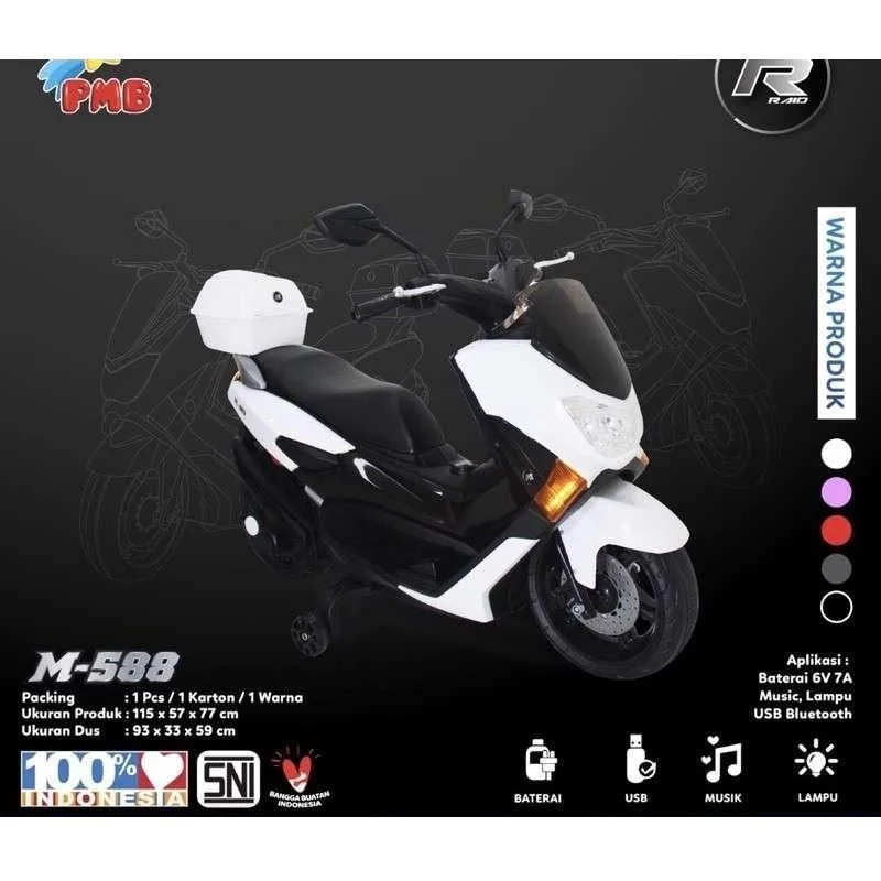 Mainan Motor Aki Anak PMB M588 NMAX Motorcycle Kid Toys