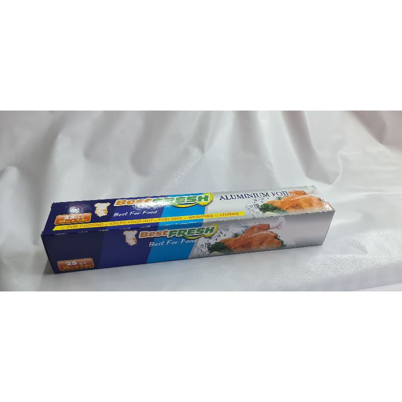 Aluminium foil roll merk BEST FRESH, lebar 30 cm panjang 7,6 meter