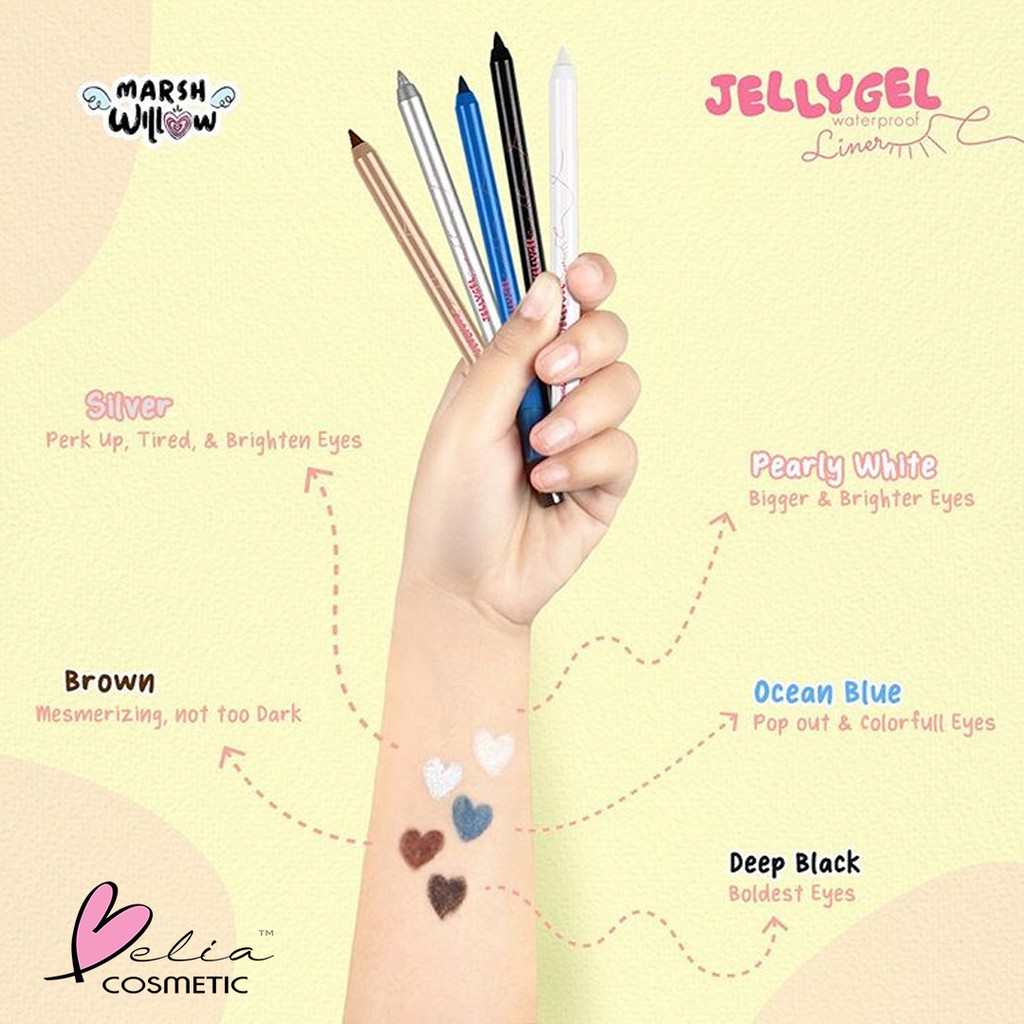 ❤ BELIA ❤ MARSHWILLOW Jelly Gel Eyeliner Pencil 1.3g ✔️BPOM | eye liner jeli jelli by Natasha Wilona