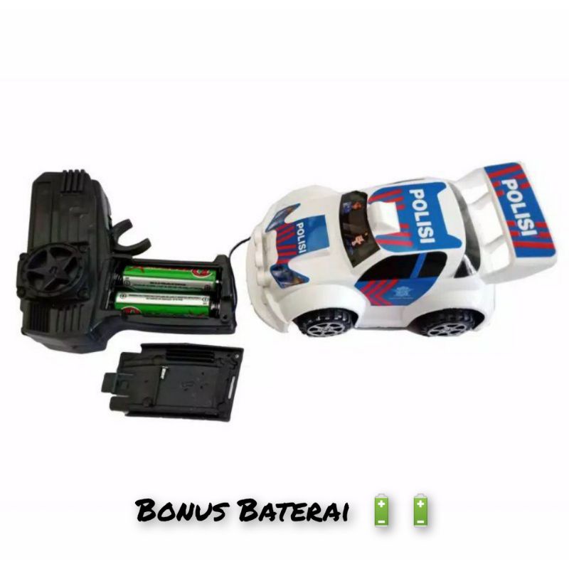 1set Mainan Mobil Sedan Pake Remot - mainan RC car polisi - mainan mobil remot kontrol kabel polisiM