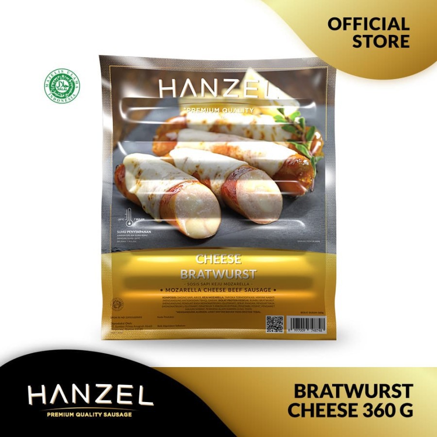 

Sosis Hanzel Bratwurst Cheese 360gr