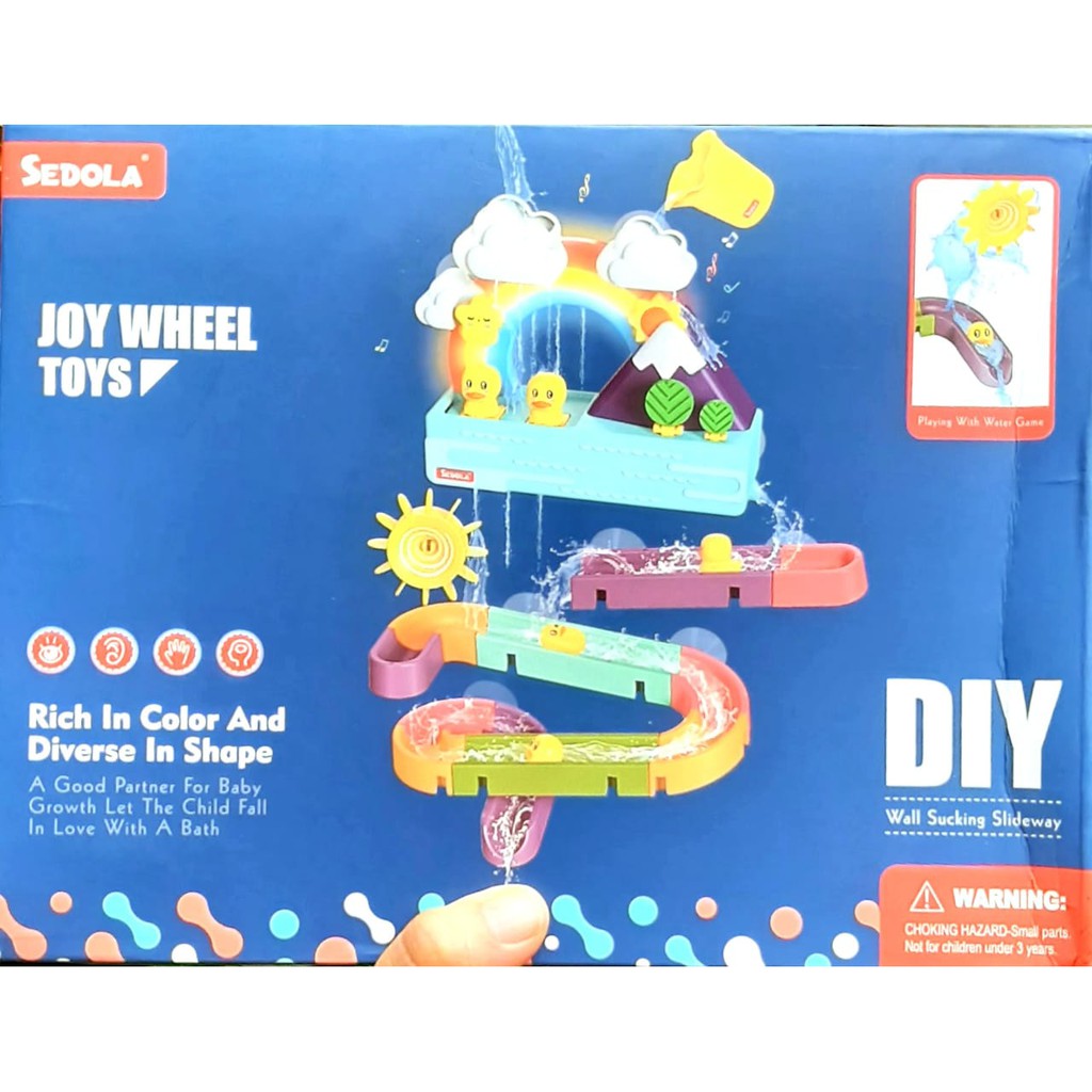 Mainan mandi bebek Joy Wheel Bath Toy - Duck Wheel Sliding  Paradise Bath Toy