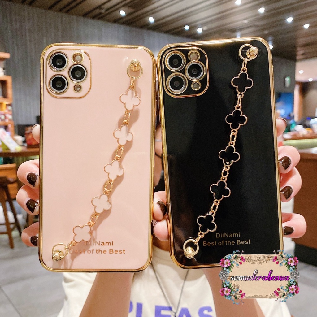 Y011 SOFTCASE SHINE PLATING CASE RANTAI DIINAMI OPPO A1K A7 A12 A11K A5S A3S A15  A16 4G A8 A31 A37 NEO9 A52 A92 A53 RENO 4F 5 5F A94 F19 F17 PRO A33 2020 SB2955