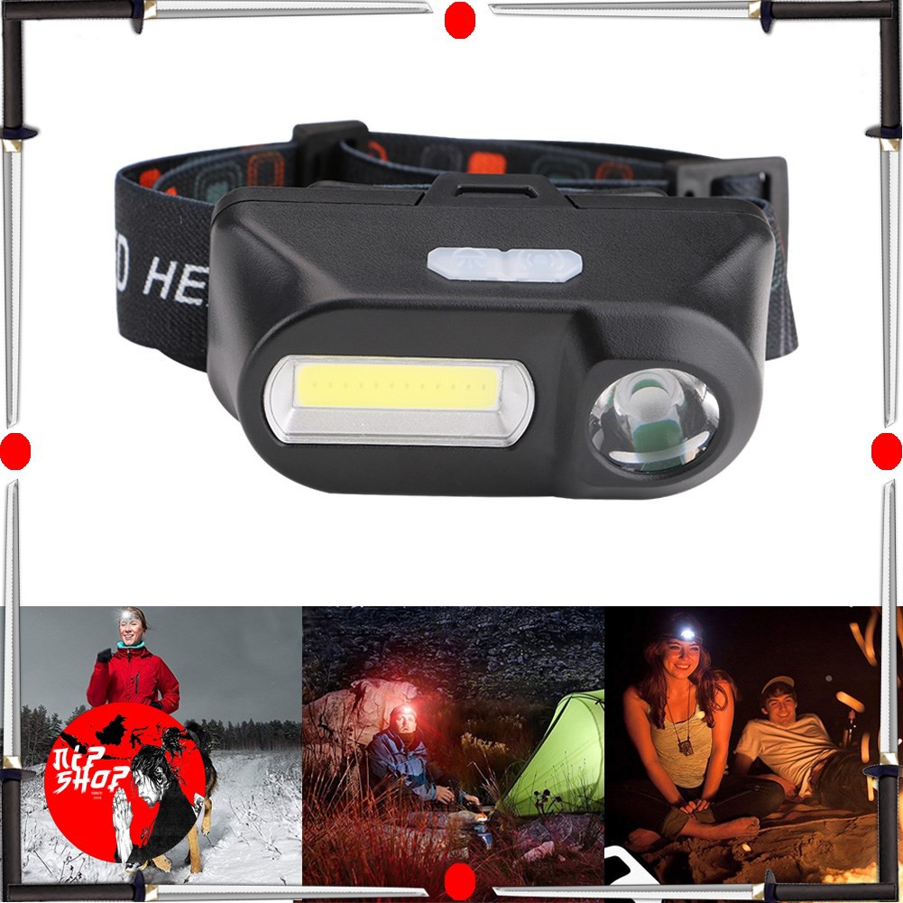 Headlamp Flashlight Headlight LED 3 Modes COB - KX-1804 - Black