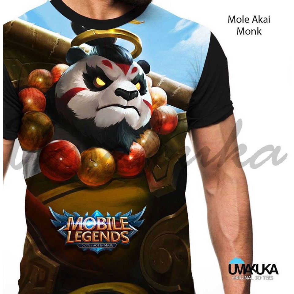 HS Custom Baju Kaos 3D Zhask Skin Epic New Karakter Mobile Legends