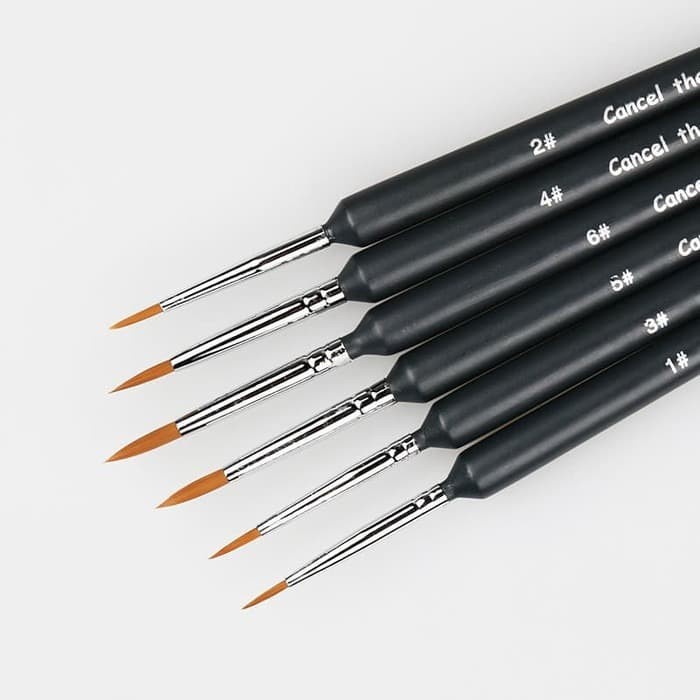 

(DISKON TERMURAH) Giorgione Brush Set 6 Round - G-807 Synthetic