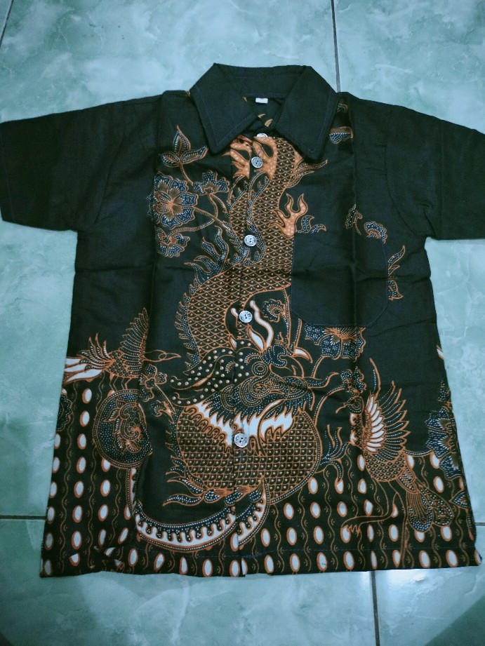 Bisa Cod Baju Anak Cowok Kemeja Batik Usia 1-12 Tahun