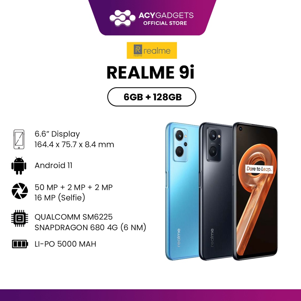 REALME 9i 6/128GB GARANSI RESMI REALME INDONESIA