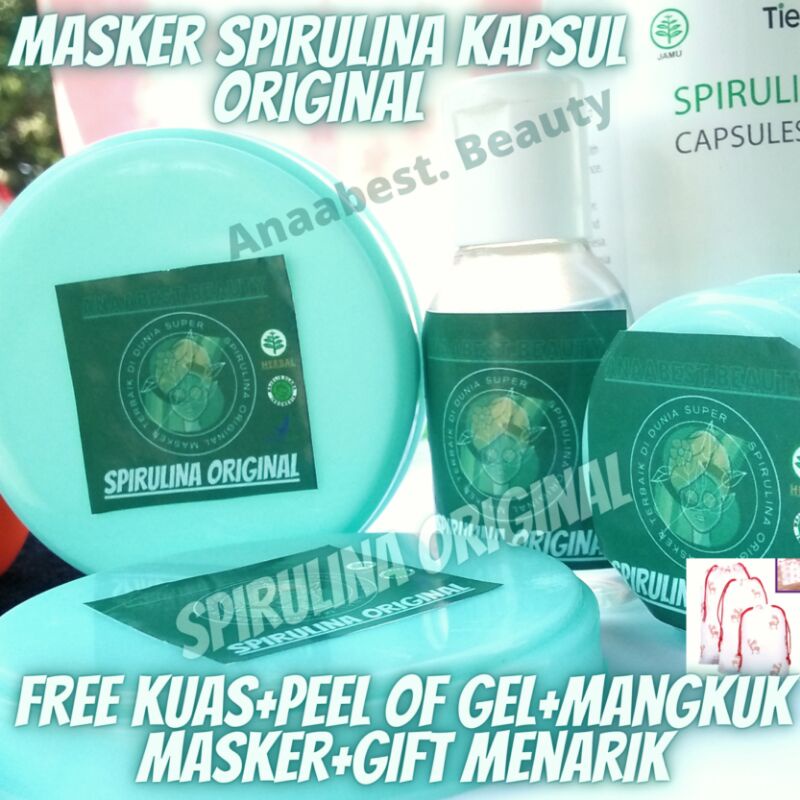 masker spirulina original bpom termurah, masker viral tiktok terbaru, masker wajah pencerah anti jer
