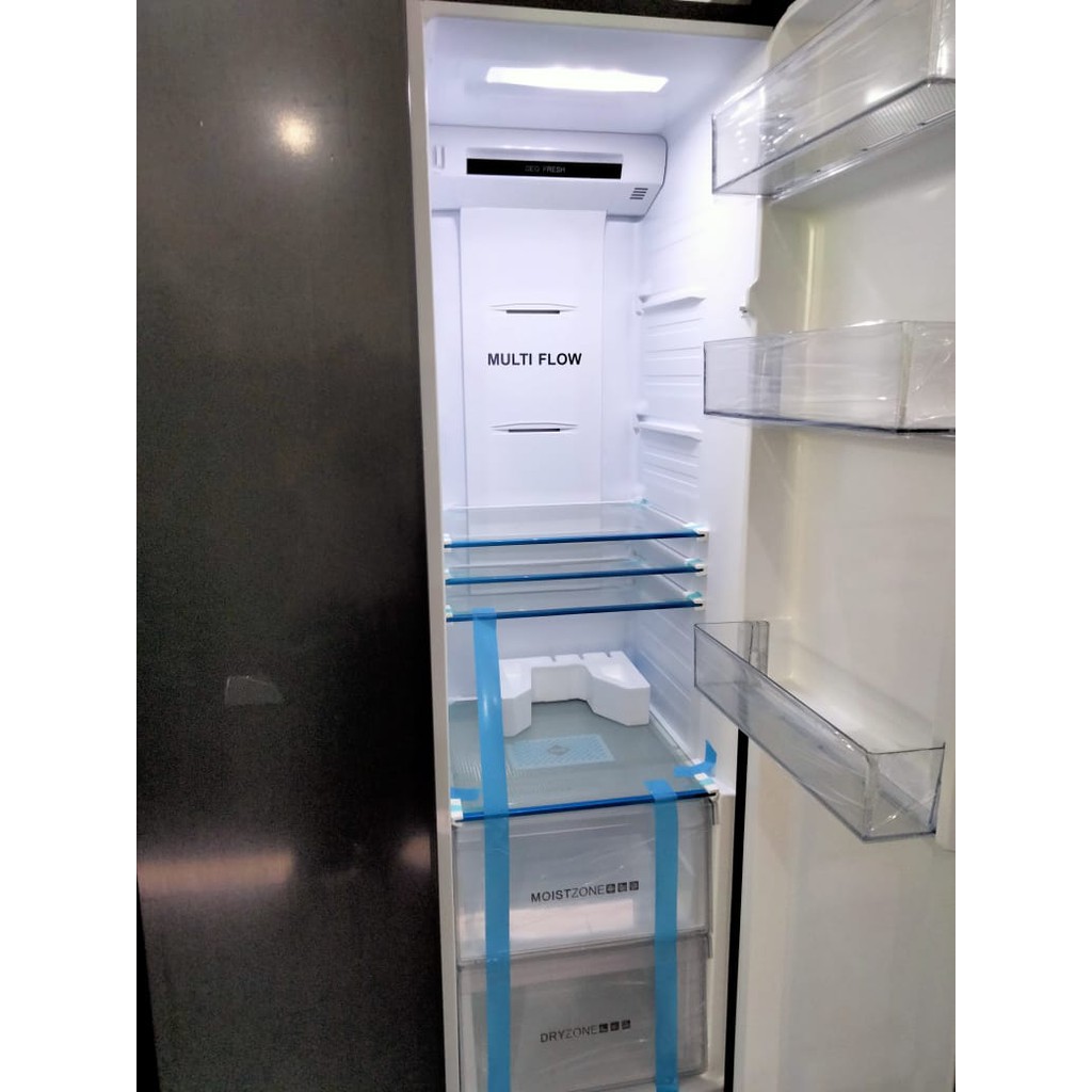 Kulkas Aqua SIDE BY SIDE MULTIDOOR AQR 605 IM (GB) 541 Liter Magelang Bergaransi Resmi