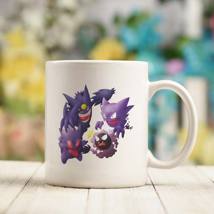 Mug Gastly Line By Pixellem Dafcgl