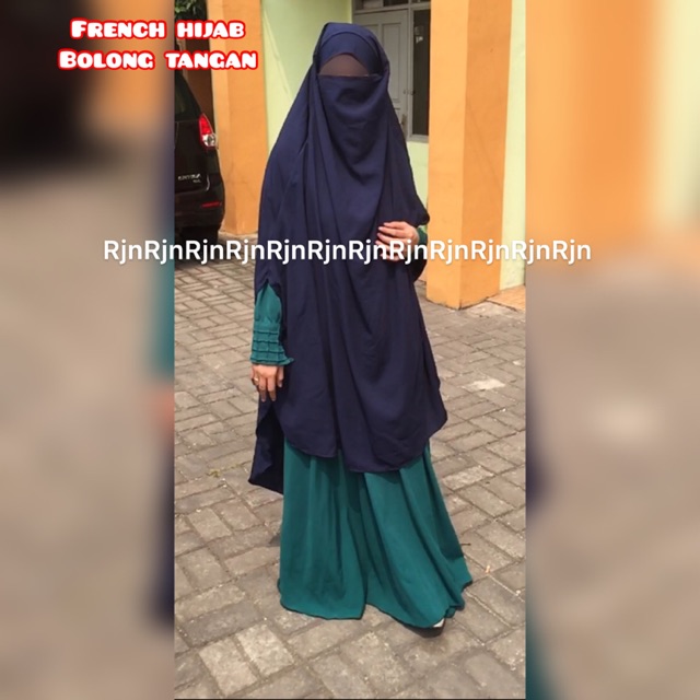French hijab bolong tangan