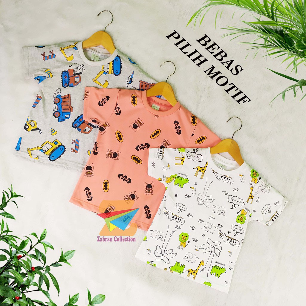 Pilih Warna Kaos Anak FullPrinted Zabran 1 Sampai 5 Tahun