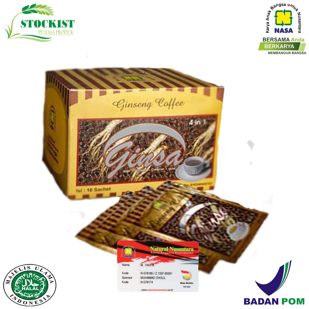 

Kopi Ginseng Asli Original NASA /Stockist Pt Nasa Produk