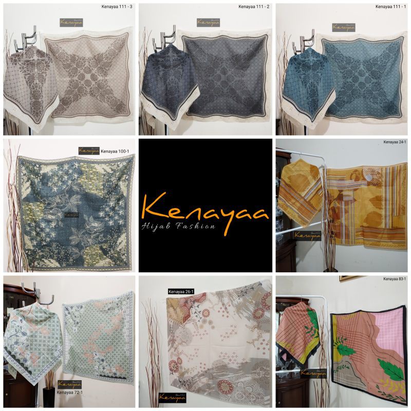 HIJAB MOTIF BUNGA KENAYAA BAHAN VOAL SEGI EMPAT JILBAB KERUDUNG PASMINA PLISKET POLOS MURAH TERBARU