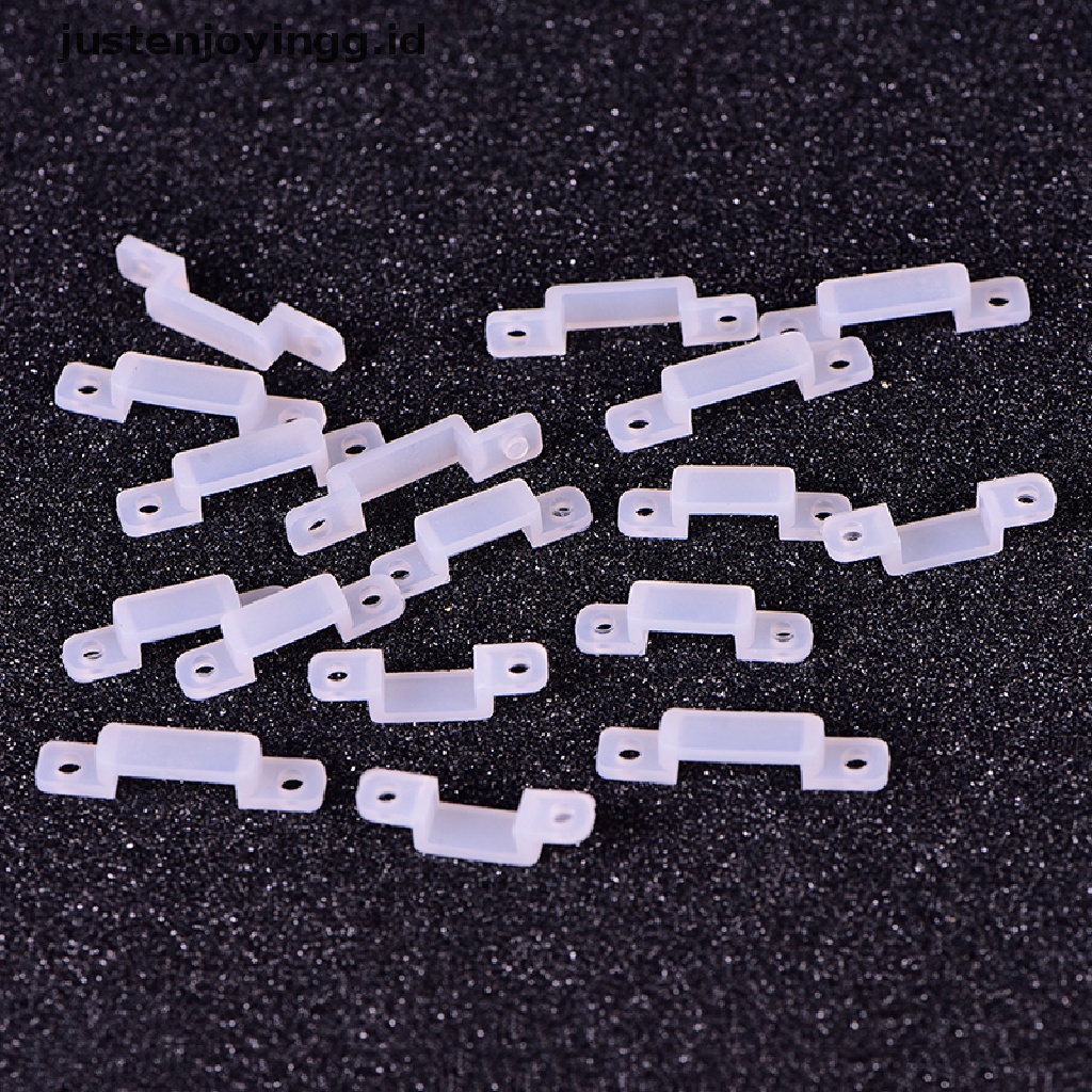 // justenjoyingg.id // 50pcs 10/14mm soft light clamp retaining clips silica gel fixer silicone clip ~