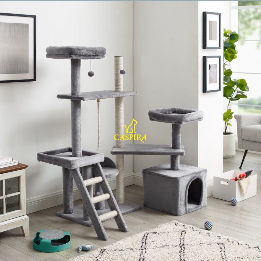 Cat Tree Kandang Kucing - Cat Condo Garukan Kitten Persia - Cat Tower Mainan Kucing BSH - Cat Toys Himalaya - Rumah Kucing Peaknose - Cat House Flatnose - Tempat Tidur Kucing Bengal Caspira