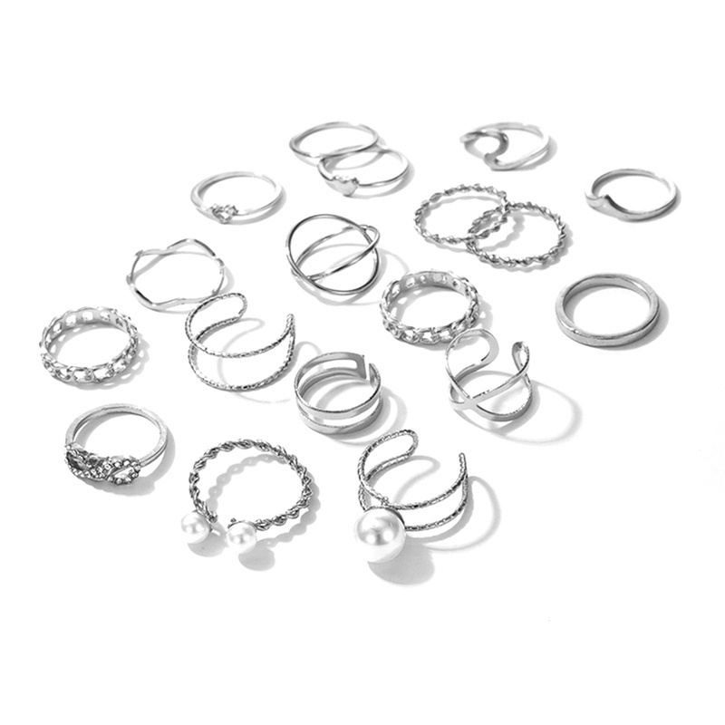 Fashion 18 Piece Female Halloween Ring Accessories Slytherin Punk Ring Girl Personality Temperament All Match Jewelry Wholesale