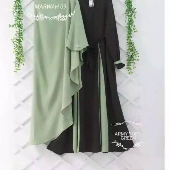 Stok terbatas.. Marwah gamis set hijab