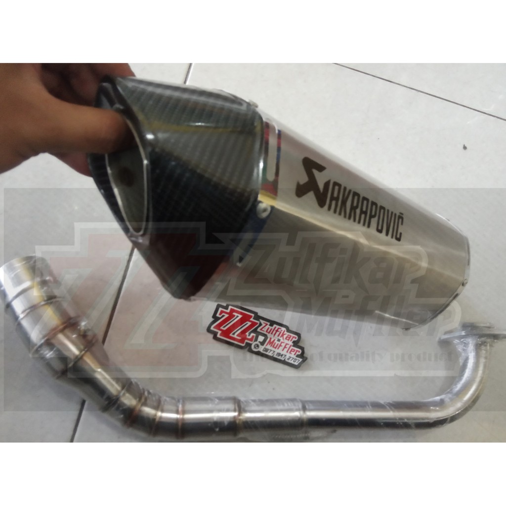 knalpot racing akrapovic stainles untuk nmax aerox lexi pcx mio adv vario beat scoppy