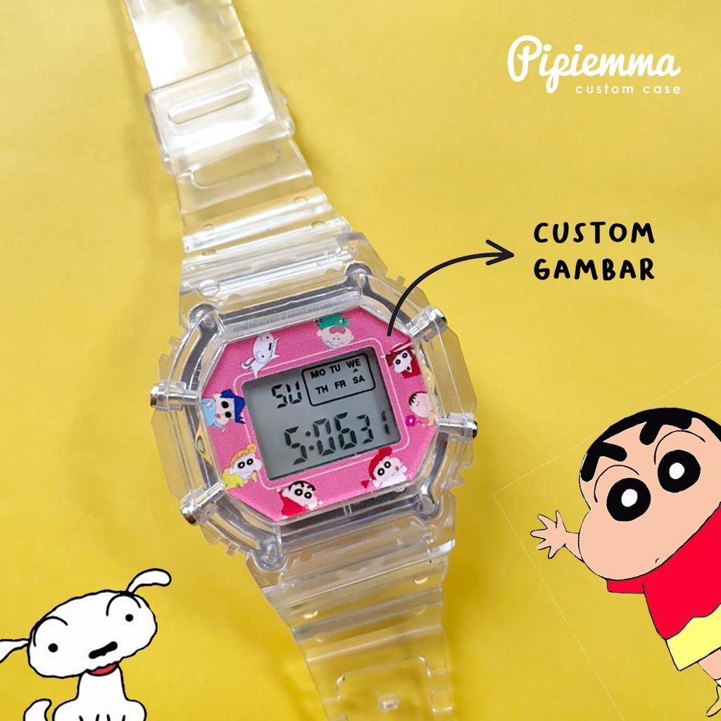 Jam Custom Digital Watch Gambar suka suka Kado Cewek Pacar Teman G Watch