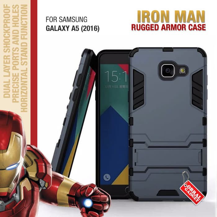 Samsung Galaxy A5 2016 Iron Man Shockproof Armor Hybrid Hard Soft Case