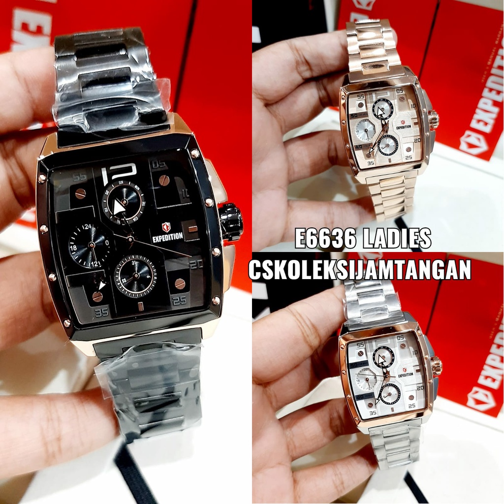 JAM TANGAN WANITA EXPEDITION E 6636 E6636 ROSEGOLD ORIGINAL BERGARANSI
