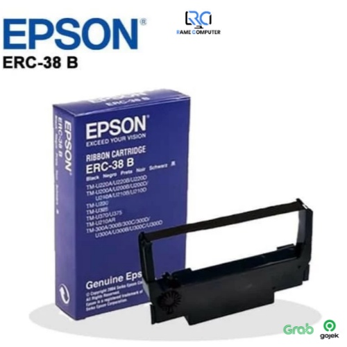 CARTRIDGE PITA RIBBON PRINTER EPSON TM-U220 - ERC 38 B - BLACK / HITAM