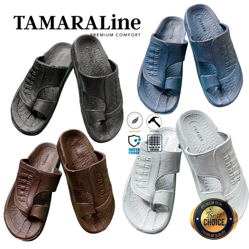 Sandal Selop Slide Slip on Jepit Karet Pria Dewasa / Remaja - TAMARALINE 3 / Bahan Premium Lentur Empuk Ringan Kuat Anti Slip Anti Air / Model Sandal Casual Santai Rumah Hotel Outdoor Kamar Mandi Murah Original