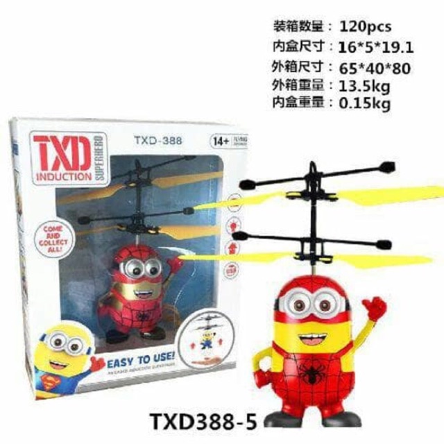 Boneka terbang, flying doll minion, captain america dll