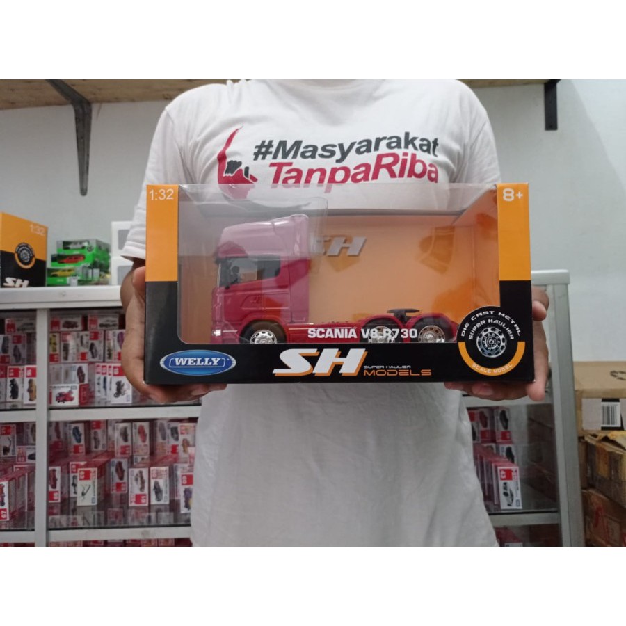 Diecast truk scania Head truck miniatur mobil truk welly 1:32 harga murah