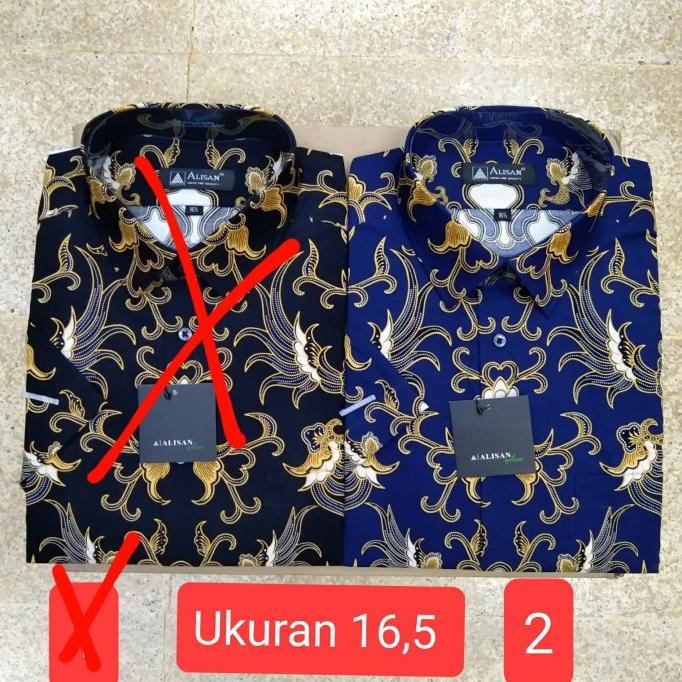 Kemeja batik Alisan lengan pendek original reguler fit uk 16,5