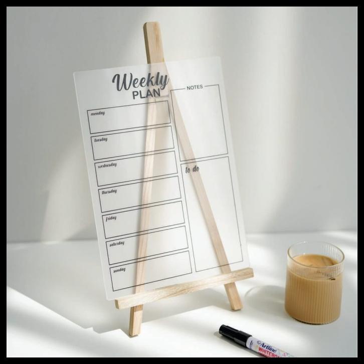 

TERBARU WEEKLY PLANNER AKRILIK - JADWAL AKRILIK STANDING MEJA TERBARU