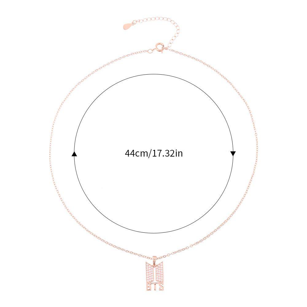 Kalung Wanita PREVA Perhiasan 18k BTS logo Army Pendant