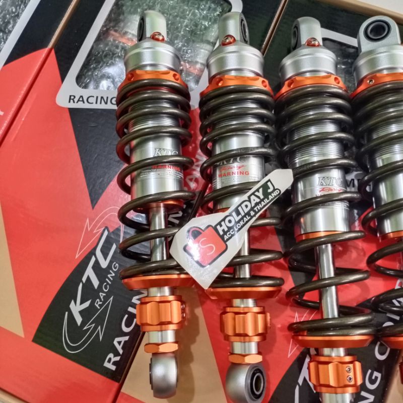 SHOCKBREKER SHOK KTC NON TABUNG KTC RACING ADJUSTABLE RX KING CB VERZA  FIZR JUPITER  NMAX NE AEROX NMAX OLD PCX UKURAN 280 320 340 335 305MM-1