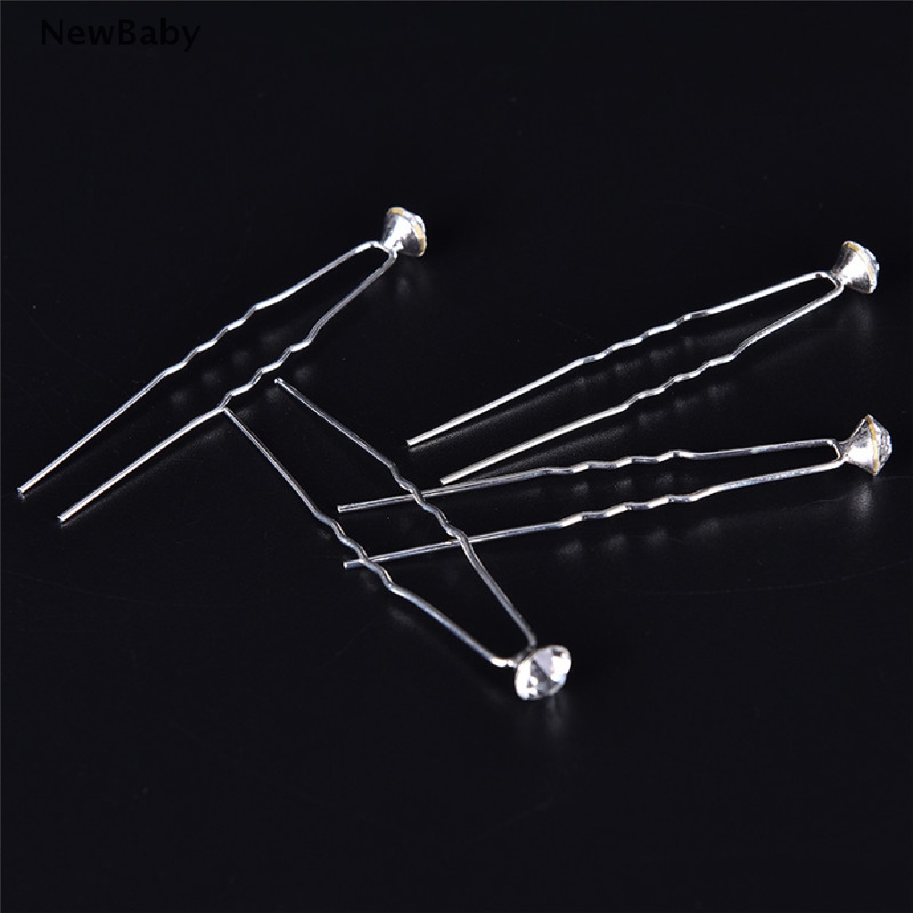 NewBaby 20PCS Clear Crystal Rhinestone Diamante Wedding Bridal Prom Hair Pins Hairpin ID