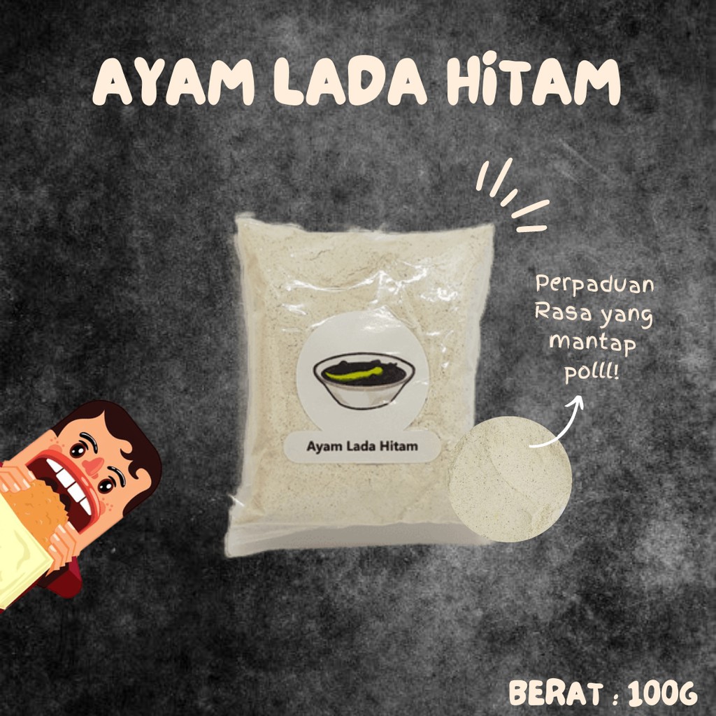 BUMBU TABUR RASA AYAM LADA HITAM (BLACKPEPPER) 100 GRAM