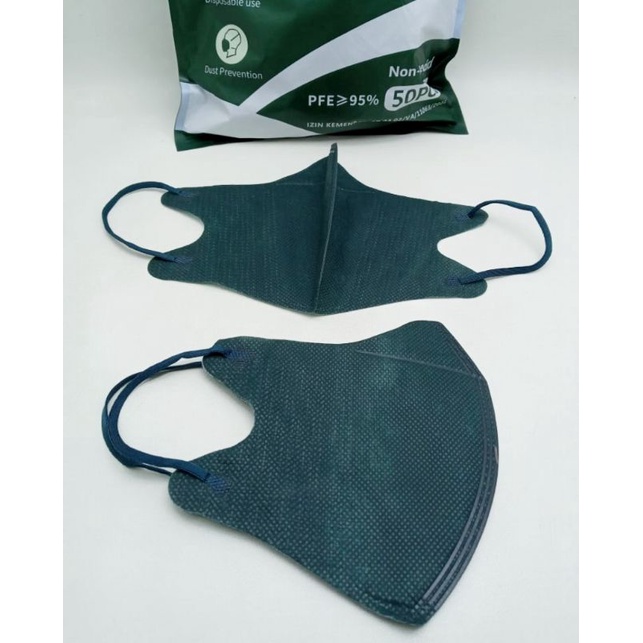 Duckbil Mask Masker Duckbill Hijau Army isi 50pcs