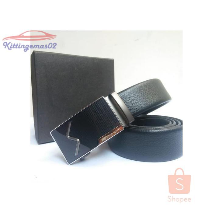 IKAT PINGGANG PRIA GESPER SABUK KTG2I1246 REL KULIT IMPORT BRAUN BUFFEL BB