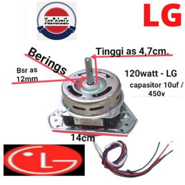 DINAMO PENGERING MESIN CUCI 2 TABUNG LG 120 WATT 10 UF 450V