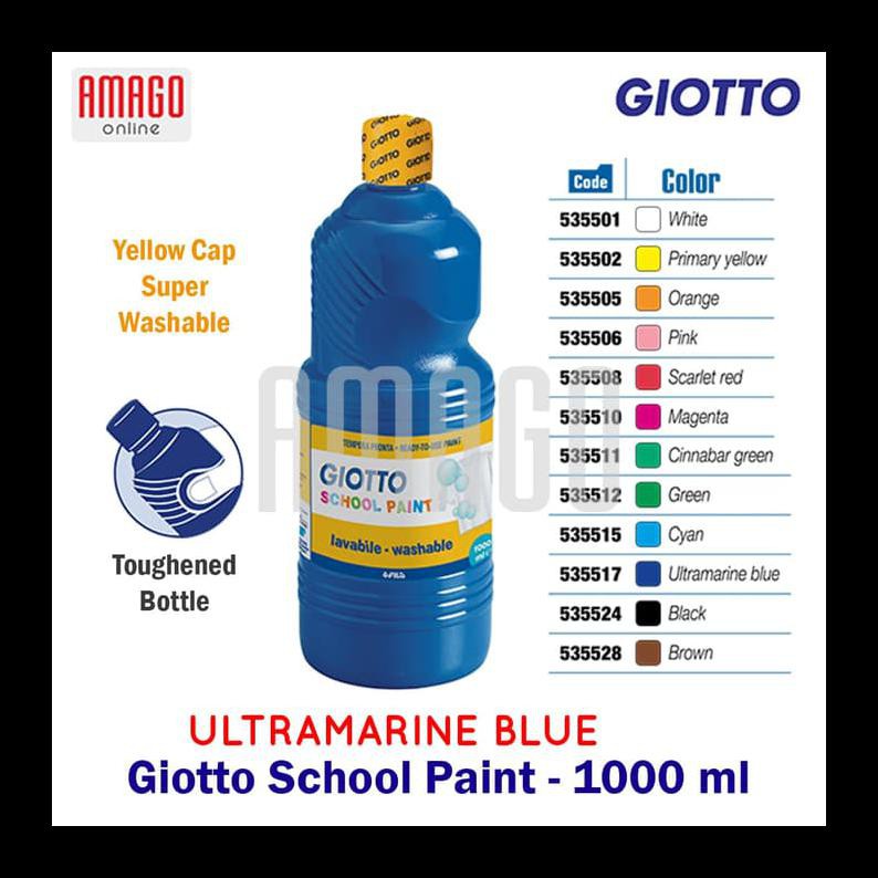 

UPDATE GIOTTO SCHOOL PAINT - ULTRAMARINE BLUE - 1.000 ML - 535517 PERALATAN MELUKIS MURAH