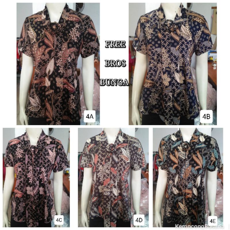 Kebaya Floy motif lengan pendek bahan BSY foil. KeroncongBusana