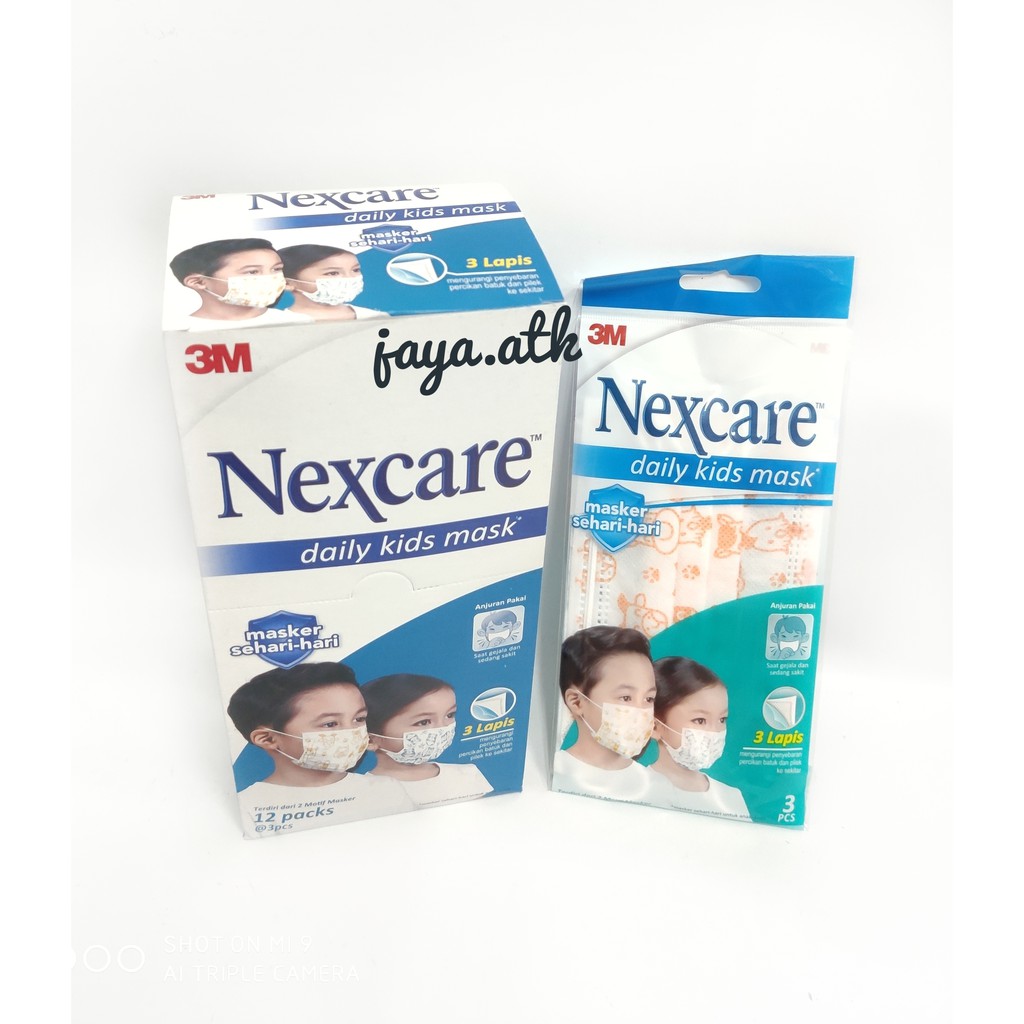 MASKER ANAK MASKER KESEHATAN ANAK DAILY 3M NEXCARE MASKER LAPIS 3 ISI 3 LEMBAR