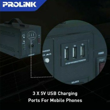 PROLINK 24W Portable Solar Inverter Unit + Solar Panel PPS70