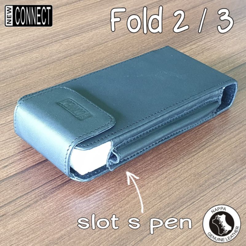 samsung fold 2 -3 - 4 - 5 + s pen sarung kulit vertikal