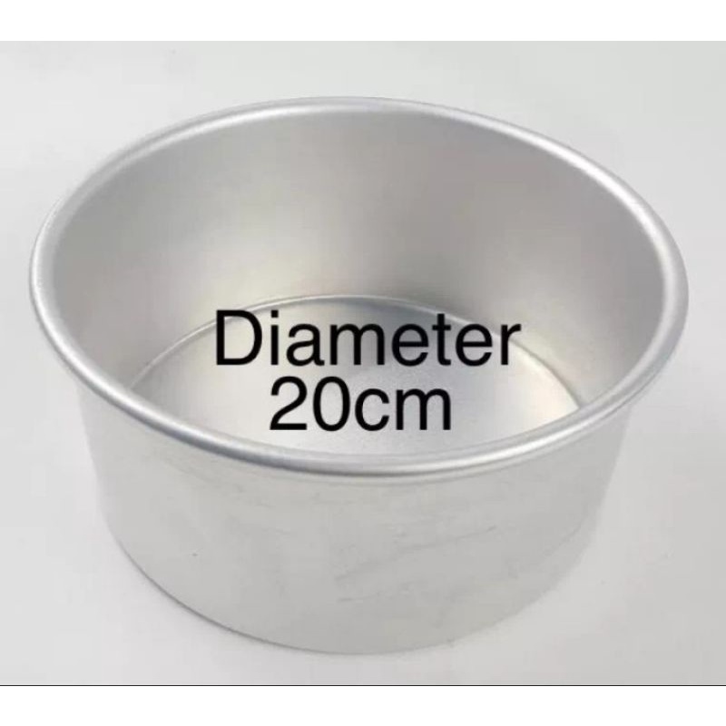 Loyang bulat press tanpa sambungan uk 20cm tebal 0.8mm