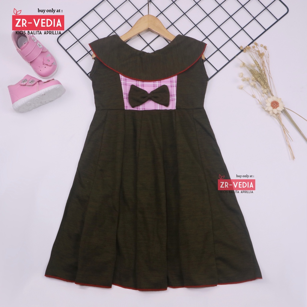 Dress Najwa uk 6-7 Tahun / Dres Cantika Yukensi Baju Import Anak Perempuan Gaun Pesta Balita Cewek