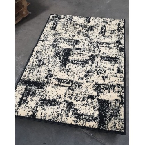 KARPET MAROC, GALAXY 04, KARPET LANTAI PREMIUM 100X150, BULU TEBAL, HITAM & CREM-1
